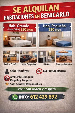 Piso alquiler por habitaciones