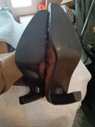 Botas altas de piel, talla 38