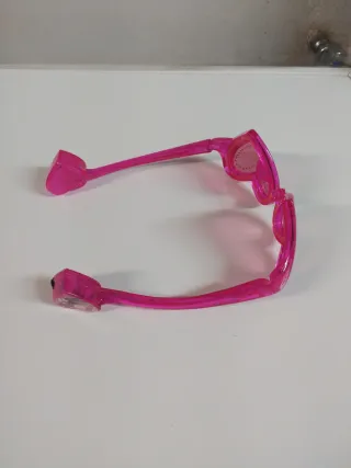 Gafas de fantasía corazón rosa