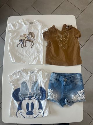 Original Marines 3 magliette + shorts 3/6 mesi