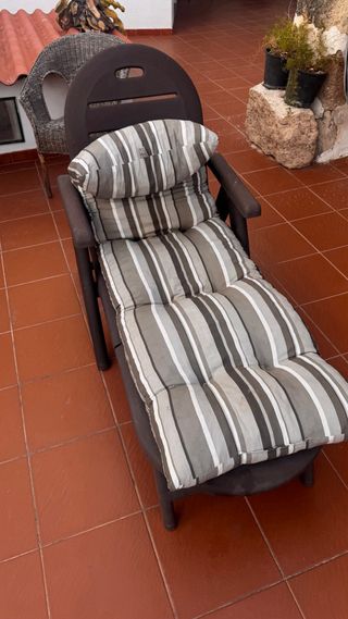 Reposera/Hamaca de Plástico Marrón Oscuro