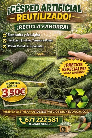 Césped Artificial Reutilizado