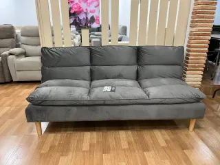 Sofá Cama Terciopelo Marrón Nuevo