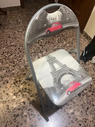Silla Plegable París Diseño Torre Eiffel