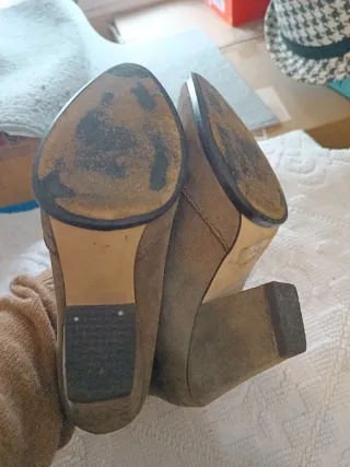 Botines Beige/Marrón talla 38