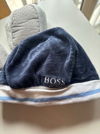 Cappellino bimbo 1-2 anni blu e bianco