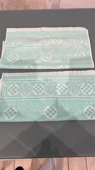 2 Asciugamani Azzurro con disegno