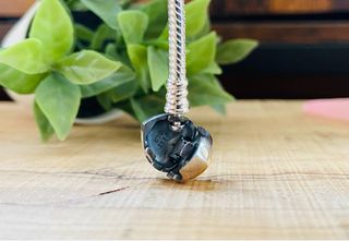 Pulsera Charms Corazón Dorado  19 cm - Plata