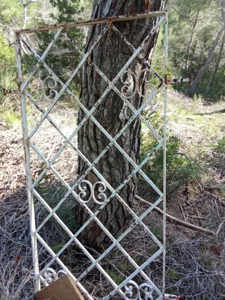 Reja de forja blanca para ventana 785x1600