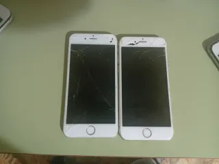 2 x iPhone 6s Plata/Blanco para piezas