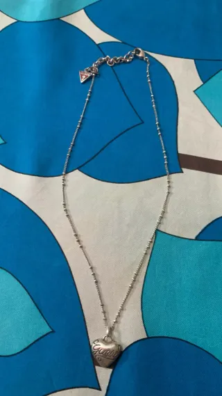 Collana vintage Guess cuore argento