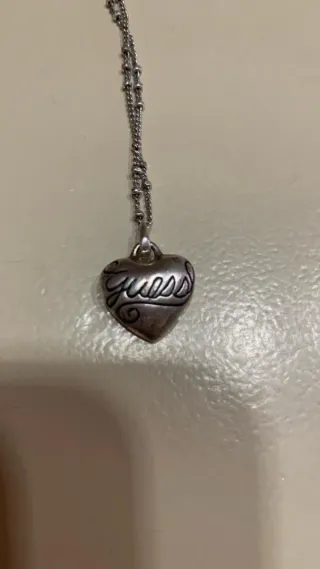 Collana vintage Guess cuore argento