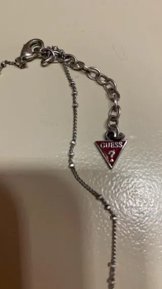 Collana vintage Guess cuore argento