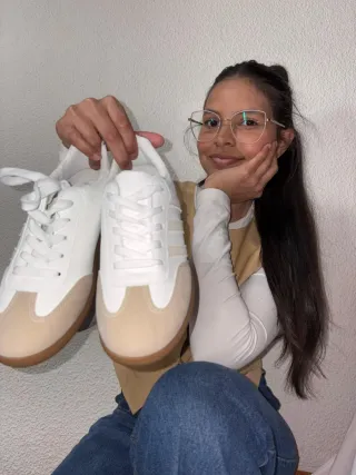 Zapatos de dama Talla 36-40 Beige/Blanco