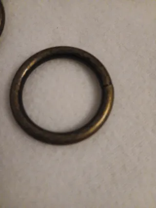 Lote argollas cortina metal oro y blanco