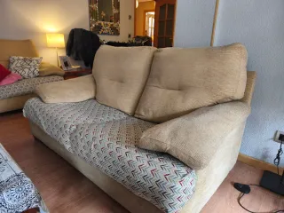 Sofá 3+2 plazas chenilla beige