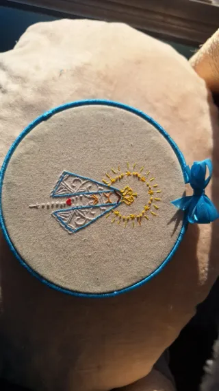 Bastidor bordado Virgen