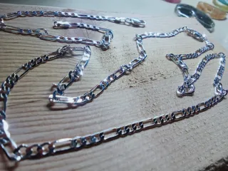 Set Mod.Figaro Collana e Bracciale Argento 925+Box