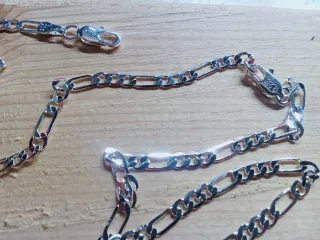 Set Mod.Figaro Collana e Bracciale Argento 925+Box