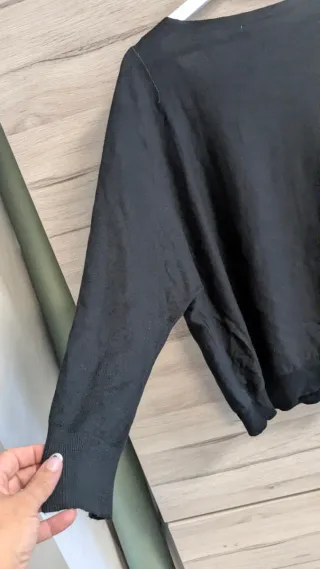 Jersey negro mujer con pedrería