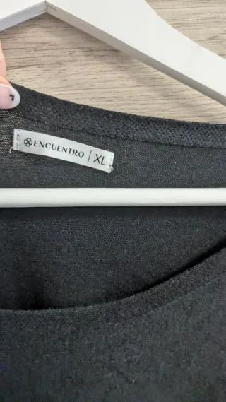 Jersey negro mujer con pedrería