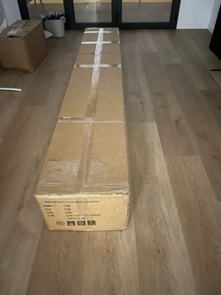 Mueble TV pared madera 220x30x20cm