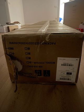 Mueble TV pared madera 220x30x20cm