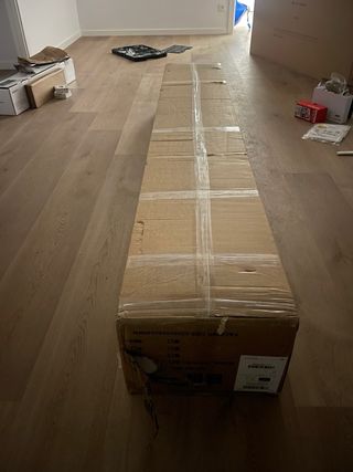 Mueble TV pared madera 220x30x20cm