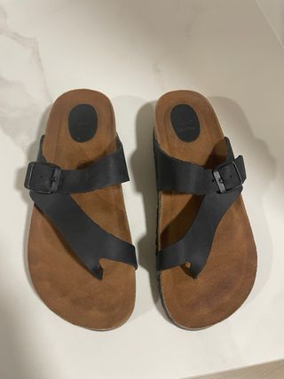 Chanclas Star Fit Piel Negra Talla 39