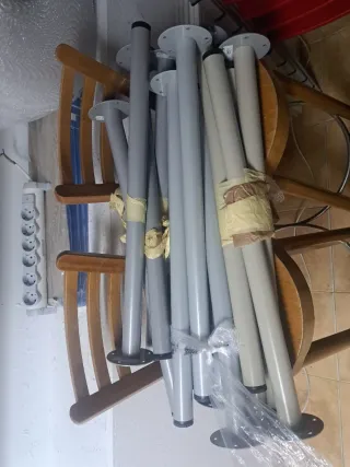 Patas Mesa Ikea Metal Beige Gris