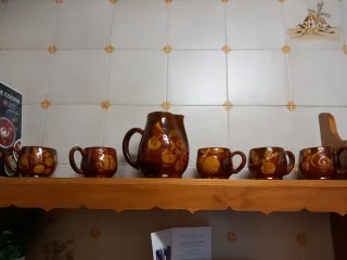 Juego de sidra/vino de cerámica