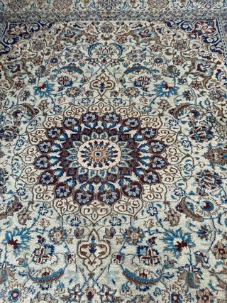 Tappeto Persiano Nain Lana e Seta