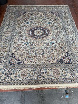 Tappeto Persiano Nain Lana e Seta