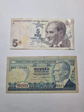 LOTE BILLETES LIRAS TURQUÍA 2