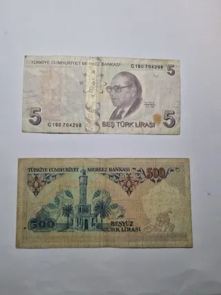 LOTE BILLETES LIRAS TURQUÍA 2