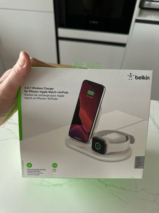 Cargador Belkin 3 en 1 iPhone, Watch, AirPods