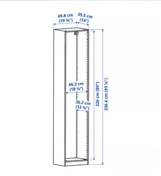 Armario PAX Roble Tinte Blanco