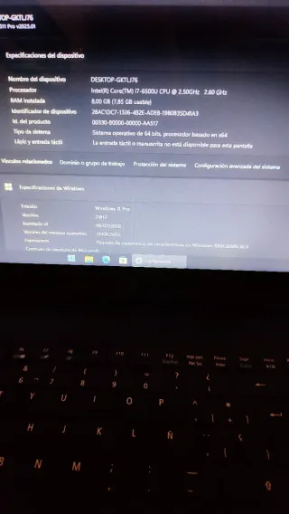 Portátil Acer Aspire E5 - i7 8Gb SSD Windows 11