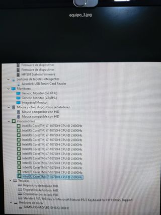 Portátil HP Zbook Studio G7 i7 10750H 2.60GHz