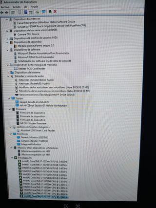 Portátil HP Zbook Studio G7 i7 10750H 2.60GHz