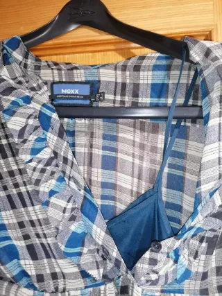 Vestido cuadros azul Mexx Talla M