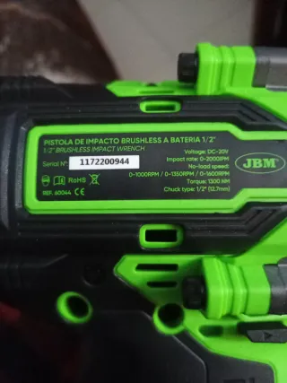 Pistola de impacto JBM 1300 Nm,
