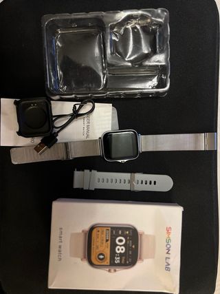 Reloj Amazfit correa plateada smartwatch