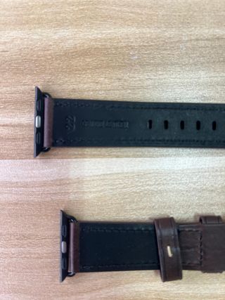 Correa Piel Smartwatch Marrón Hebilla Negra