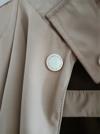 Gabardina Purificación García Beige Talla Única