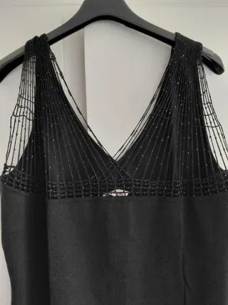 Top fiesta negro con detalles