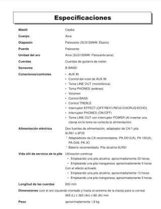 Guitarra Yamaha Silent SLG110N