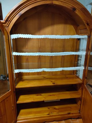 Vitrina de madera maciza 2 03x1 46x43