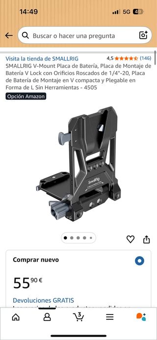 SmallRig V-Mount Battery Plate