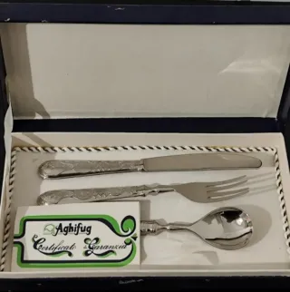 Set 2 cuberterías plata 800